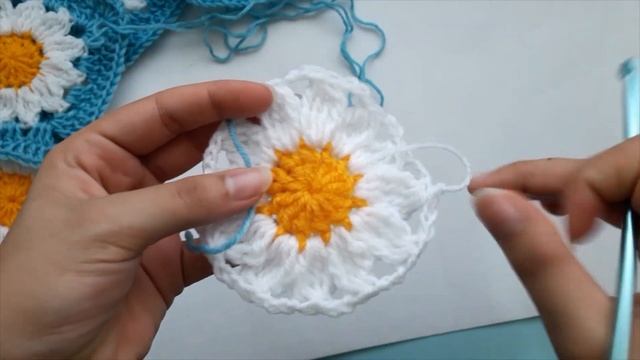 🌼 GRANNY DE FLORES A CROCHET | Margaritas 🌼 смотреть онлайн