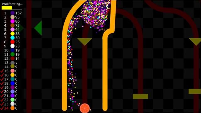 Survival Marble Race In Algodoo