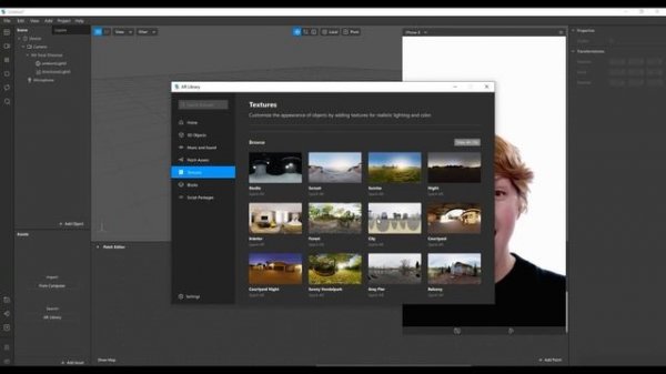Разбор интерфейса. Spark ar studio уроки.