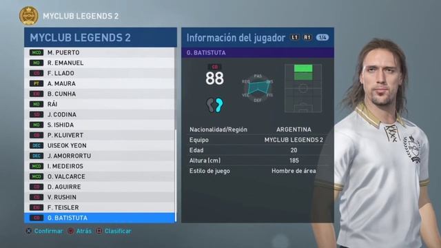 PES 2019 | OPTION FILE V5 PS4 LEYENDAS DE MYCLUB | COMO USAR LEYENDAS EN LIGA MASTER Y SER LEYENDA смотреть онлайн
