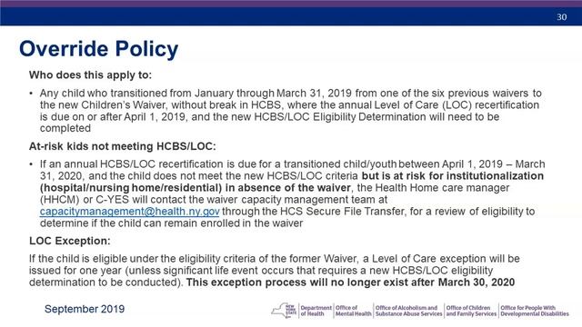 9.25.19 Statewide Capacity Management Of Children's HCBS