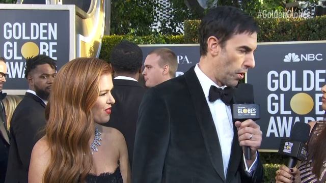 Sacha Baron Cohen and Isla Fisher Red Carpet Interview смотреть онлайн