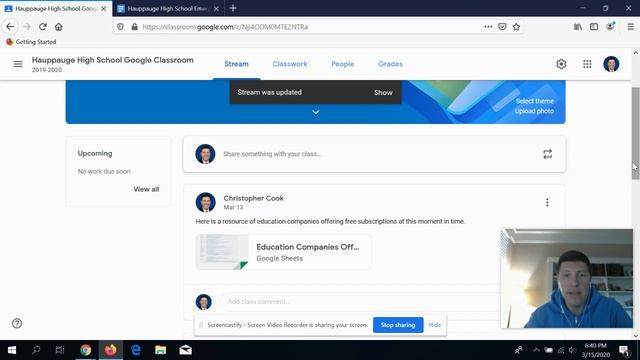 2020.03.16 - COVID 19 - HS Google Classroom and Resources смотреть онлайн