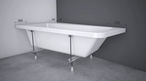 Инструкция по установке акриловой асимметричной ванны 10°