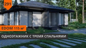 Проект одноэтажного дома «EDom» 115м²