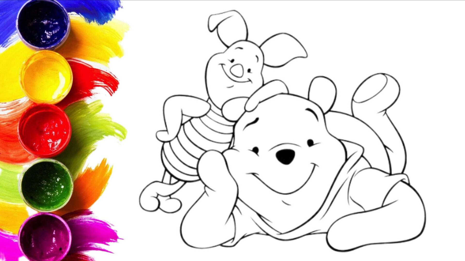 Винни Пух и Пятачок Дисней раскраска смотреть онлайн