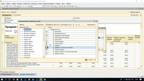 Отчёт Розница. Продажи по дням недели в ПО Штрих-М Торгового предприятия 5.