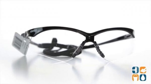 Jackson Safety V30 Nemesis Safety Glasses, Black Frame/Clear Lens