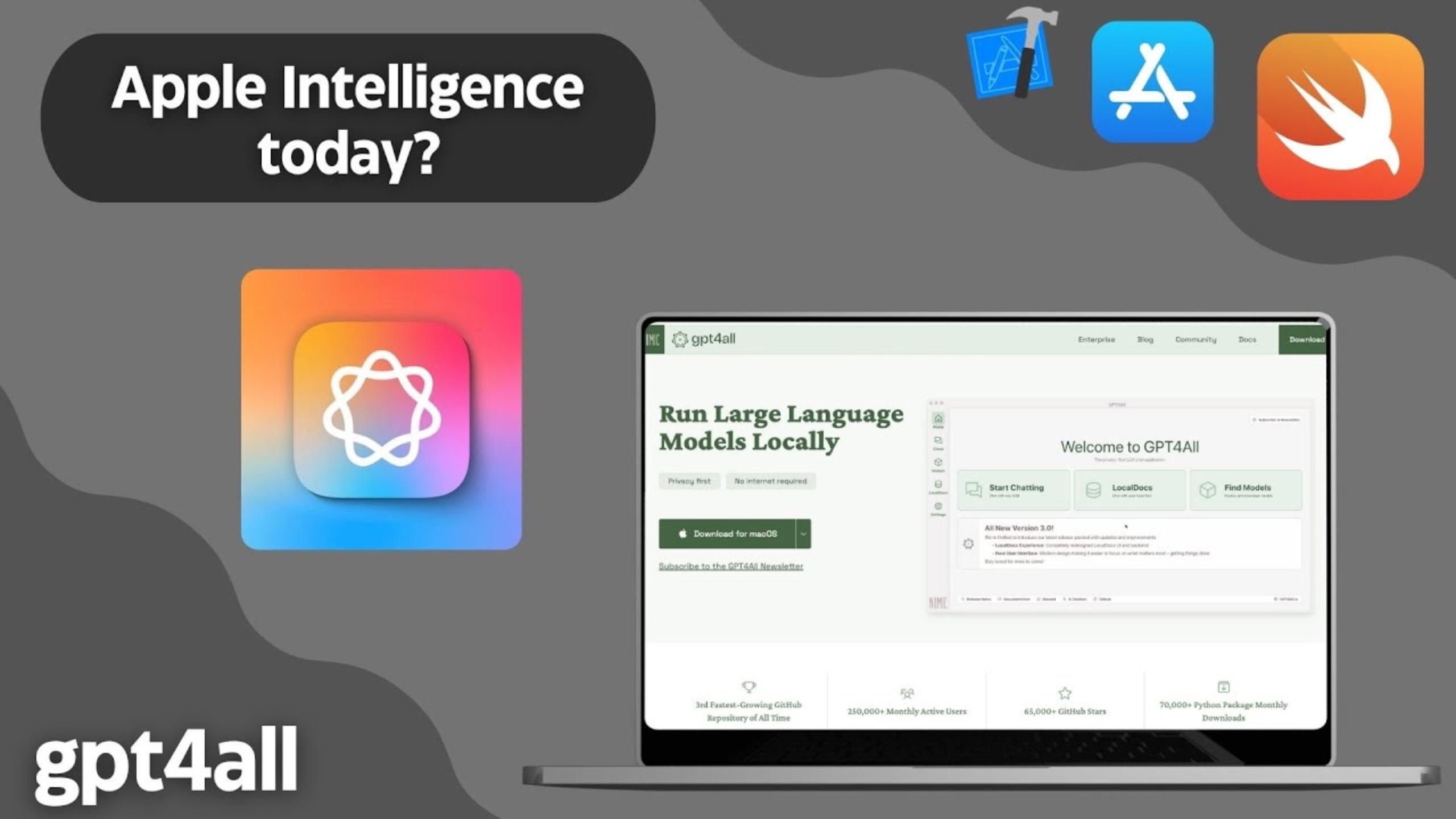 Apple Intelligence уже сегодня? Ставим аналог ChatGPT локально - GPT4ALL смотреть онлайн