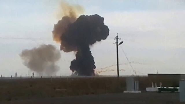 Падение ракеты на Байконуре