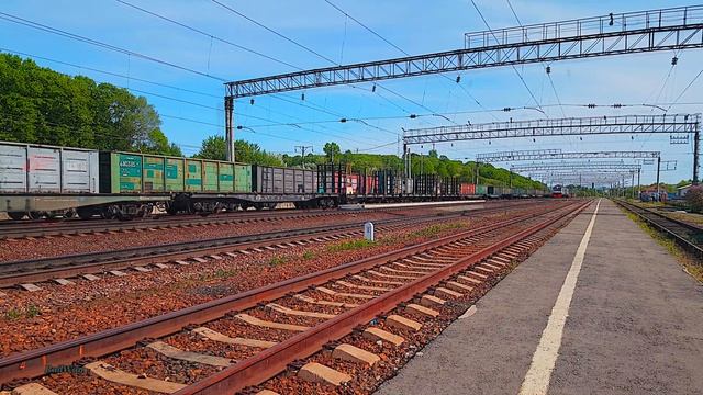 RailWay. Russian EMU Train For Rail Workers / Служебный поезд РЖД ЭДС1Р для доставки рабочих