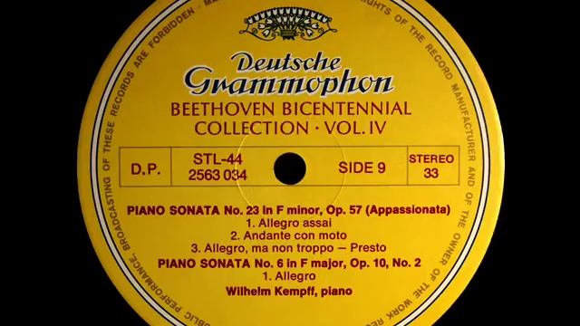Beethoven / Wilhelm Kempff, 1959: Piano Sonata No. 23 in F minor, Op. 57 (Appassionata) смотреть онлайн