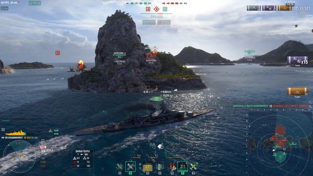 МИР КОРАБЛЕЙ клан KWANT в ранги на SCHARNHORST идет Mr Sanych7 №6 смотреть онлайн