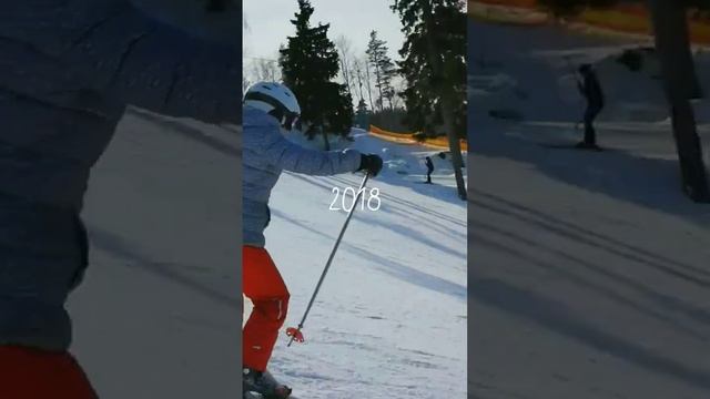 Мой скил за пять лет #горныелыжи #лыжи #горы #эльбус #горнолыжник смотреть онлайн