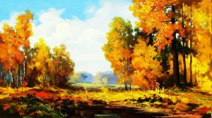 Осень в живописи художника Станислава  Брусилова.