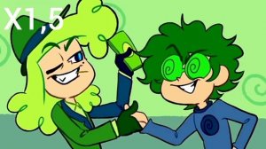 Зелёные очки на разных скоростях