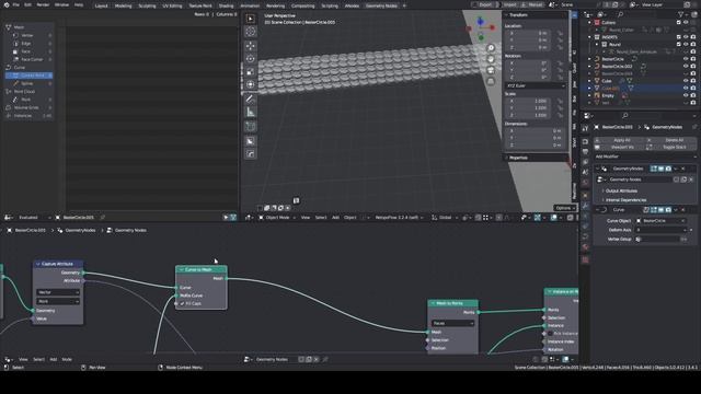 How to make a Snake Ring Model using Geometry Nodes / Моделирование кольца змейки используя геоноды смотреть онлайн