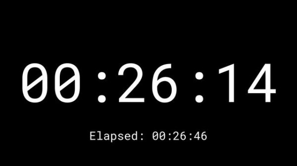 53 Minutes Countdown Timer Clock With Elapse Time and Loud Alarm In The End (HD - 1080p)