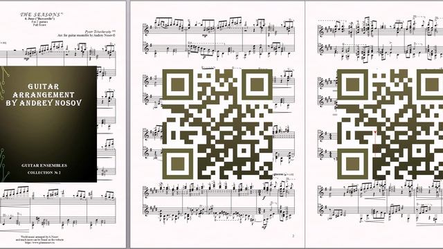 Времена года, Июнь (П.Чайковский) Ноты для 2-х гитар смотреть онлайн