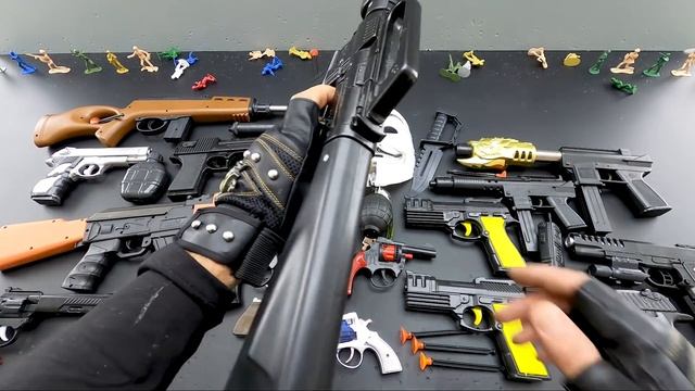 The Most Realistic Toy Mini Guns, Hacker Mask, Kalashnikov AK-47, Ammunition And Equipment смотреть онлайн