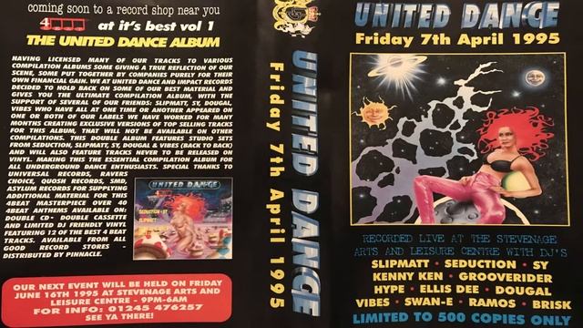 DJ Swan-E - United Dance (7th April 1995 @ Stevenage Arts & Leisure Centre) Hardcore смотреть онлайн