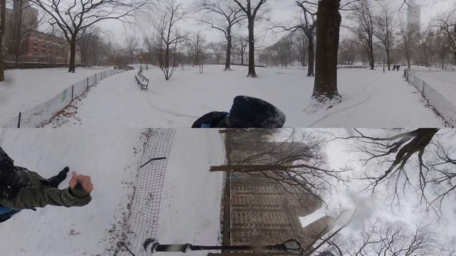 NYC VR [5K] - Central Park full of snow - Virtual reality - 4K 5K 360 - Manhattan - January 2020 смотреть онлайн