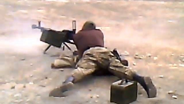 Стрельба с ДШК в зоне АТО смотреть онлайн