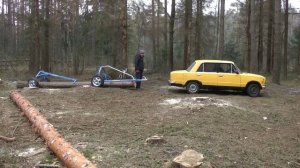 Тележка для перевозки бревен и металлопроката