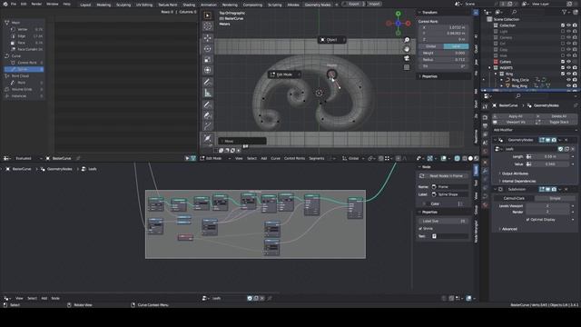 How to model an openwork ring using geometric nodes смотреть онлайн