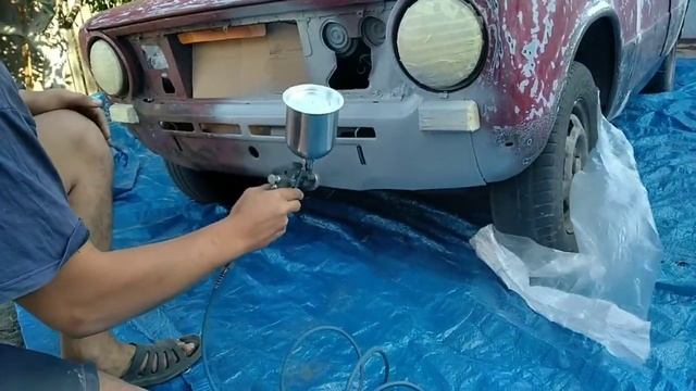 Покраска авто своими руками. Красим первый раз смотреть онлайн