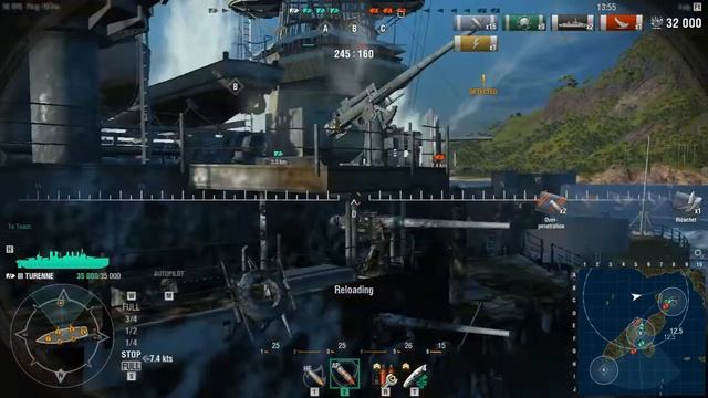 World of Warships | TURENNE (France Battleship) | 4 Kills (68K Damage) - Replay Gameplay HD смотреть онлайн