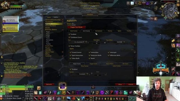 Pshero interface settings and addons