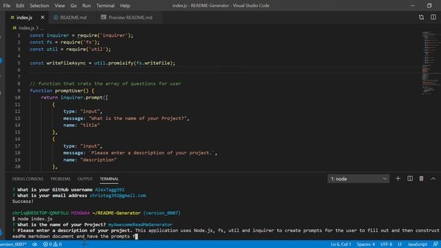 My Awesome ReadMe Generator смотреть онлайн