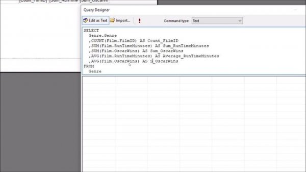 SSRS Report Builder Part 6.1 - Grouping Rows in the Query Builder
