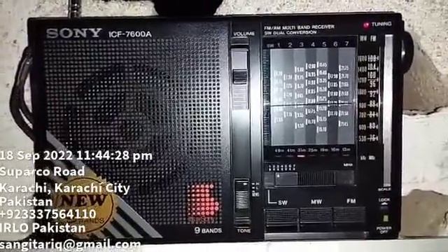 9620khz All India Radio Arabic Language. QTH Karachi Pakistan 🇵🇰Receiver Sony ICF 7600A смотреть онлайн
