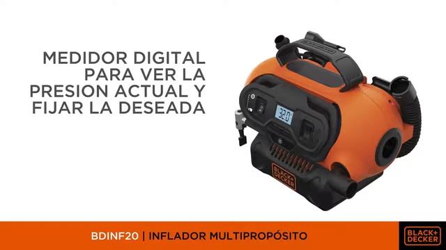 Inflador Compresor Digital Neumaticos Pelota Bicicleta Black Decker BDINF20 смотреть онлайн