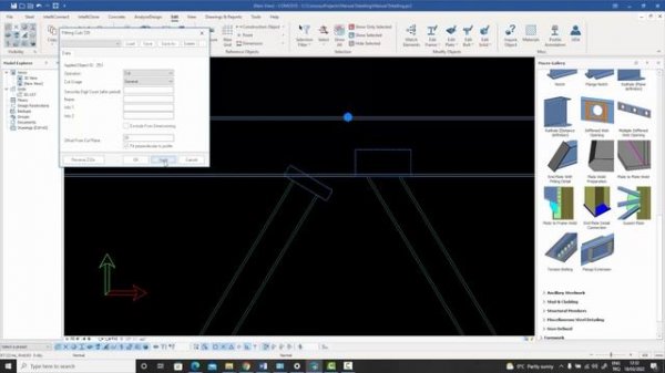 Comosys Steel Detailing Tutorials - Modeling of Fitting by Surface