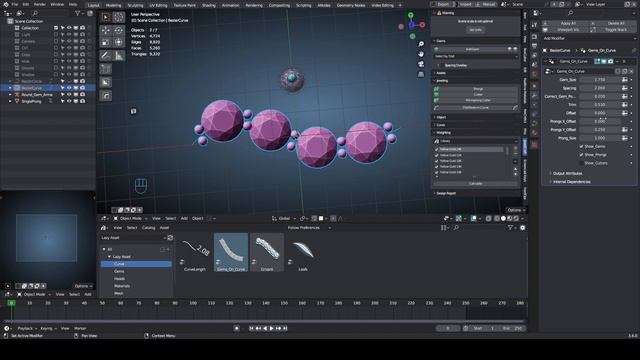 Решение проблемы расстановки камней вдоль кривой. Улучшения в ассете Lazy Blender смотреть онлайн