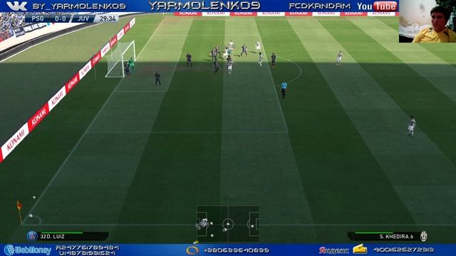 Pro Evolution Soccer 2016. Играем онлайн с krym2904 смотреть онлайн