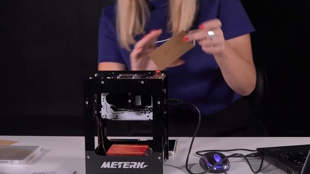Meterk 1500mW Mini bricolage Machine de gravure au laser Bluetooth Print Engraver смотреть онлайн