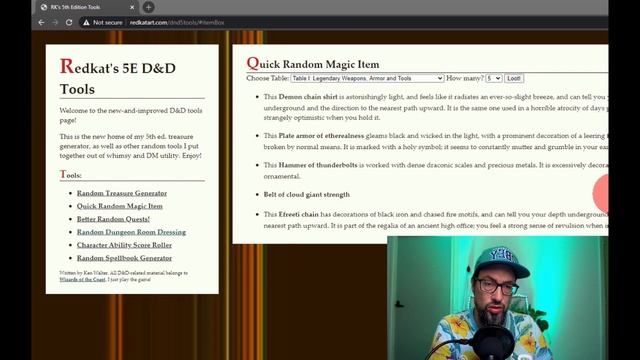 Redkat s 5E D&D Tools (handy collection of random generators) смотреть онлайн