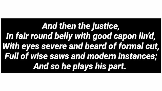 All The World's A Stage By William Shakespeare #shakespeare #Literature From As You Like It