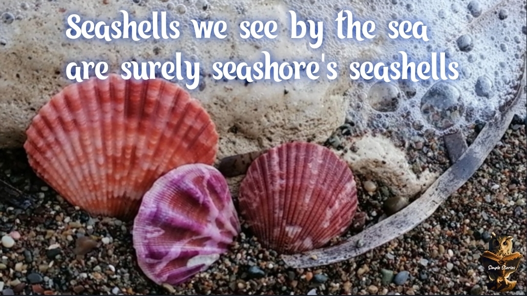 Seashells We See By The Sea Are Surely Seashore's Seashells. Tongue Twister