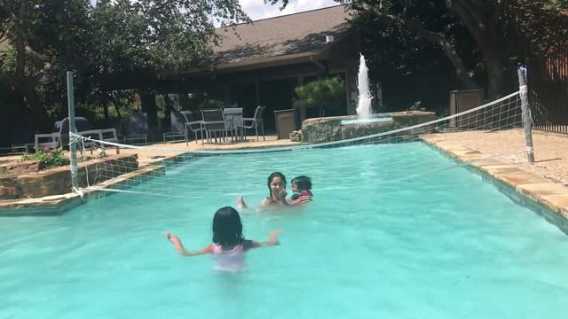 Sisters Swimming Pool Fun In Summer 😘