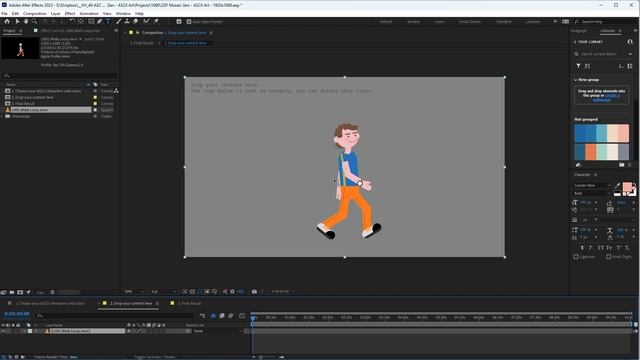 2DF Mosaic Gen - ASCII Art - After Effects Template Tutorial смотреть онлайн