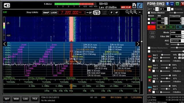 20191108 0533 Radio Romania Int. 7.220 mHz DRM Romana смотреть онлайн