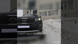 Sorento Prime, одна лампа ближнего света от MASUMA, вторая родная OSRAM, днëм.