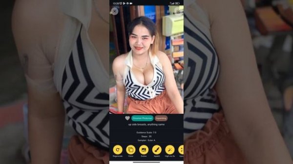 สอนแต่งรูปอัพไซส์หน้าอกด้วยแอพ dreamerland - ai art generator