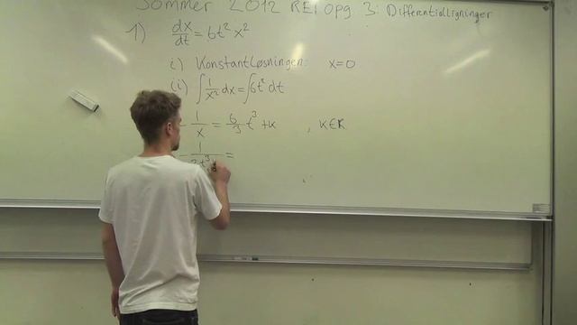 Matematik B - Eksamensopgaver: Sommer 2012 re delopgave 3: Differentialligninger смотреть онлайн