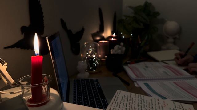 STUDY WITH ME | REAL TIME on exam edition writing night📚Crackling fireplace sound🔥Dark academia смотреть онлайн